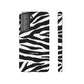 Zebra Print iPhone "Tough" Case (White/Black)