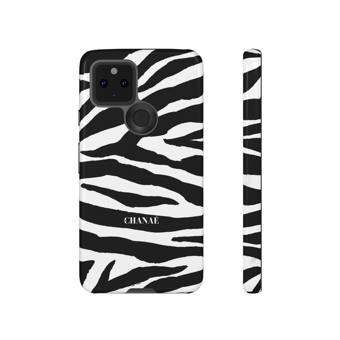 Zebra Print iPhone "Tough" Case (White/Black)