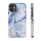 Maria Marble iPhone "Tough" Case (Blue)