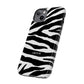 Zebra Print iPhone "Tough" Case (White/Black)