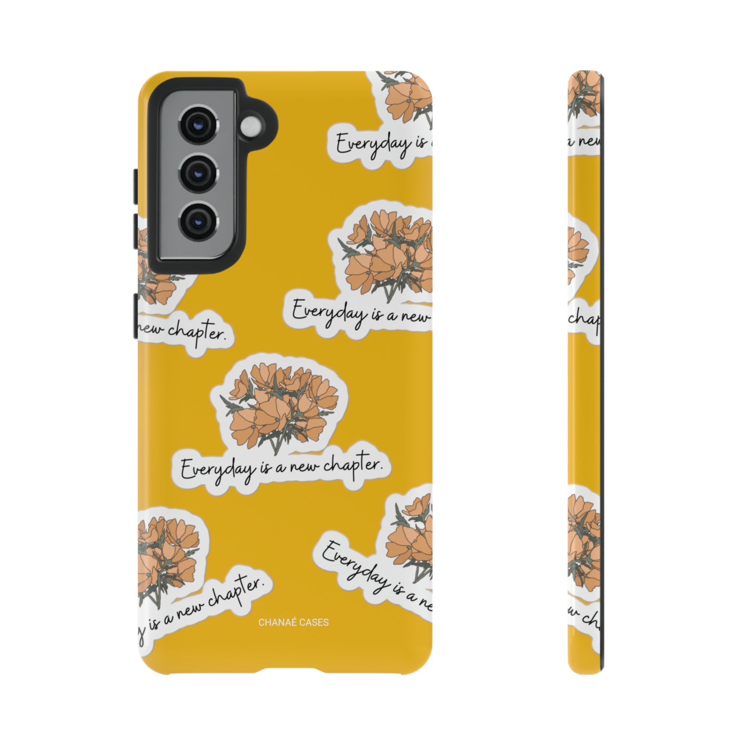 Everyday Is A New Chapter Samsung "Tough" Case (Yellow)