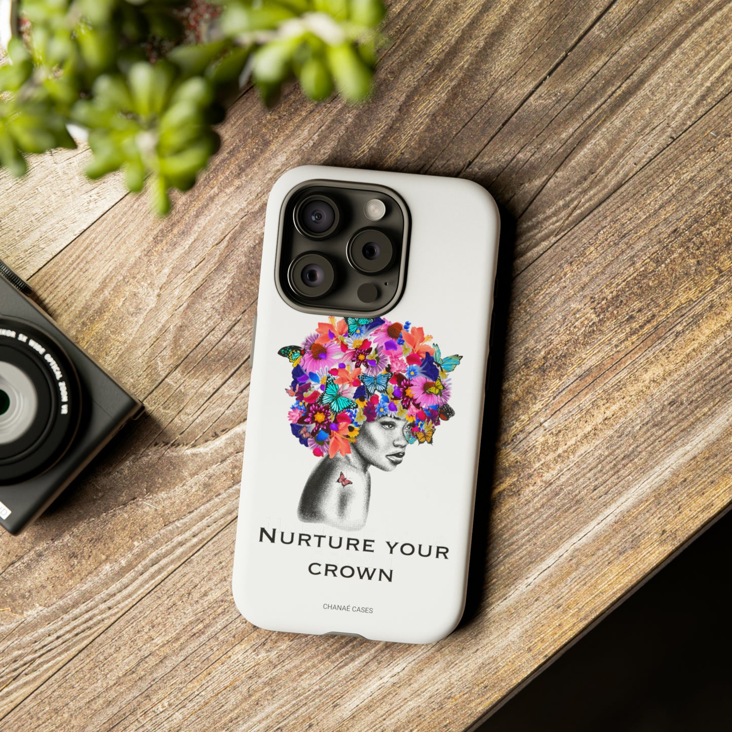 Nurture Your Crown iPhone "Tough" Case (White)