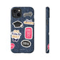 Just Graduated! iPhone "Tough" Case (Blue Denim)