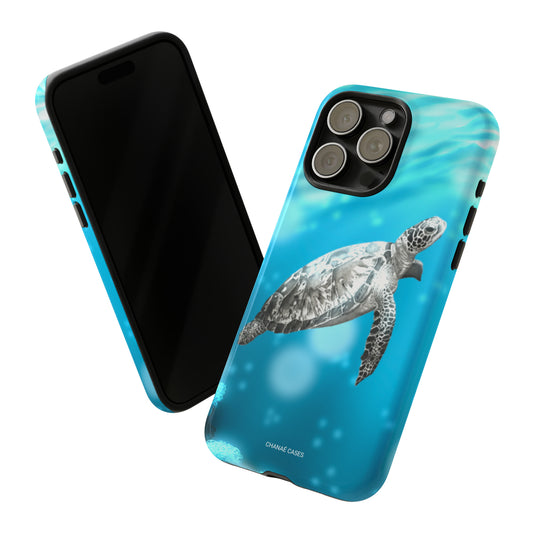 Tortue de Mer iPhone "Tough" Case (Blue)