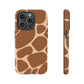 Giraffe Print iPhone "Tough" Case (Tan)