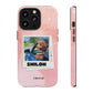 Customisable FurBaby Polaroid iPhone "Tough" Case (Pink Sparkle)