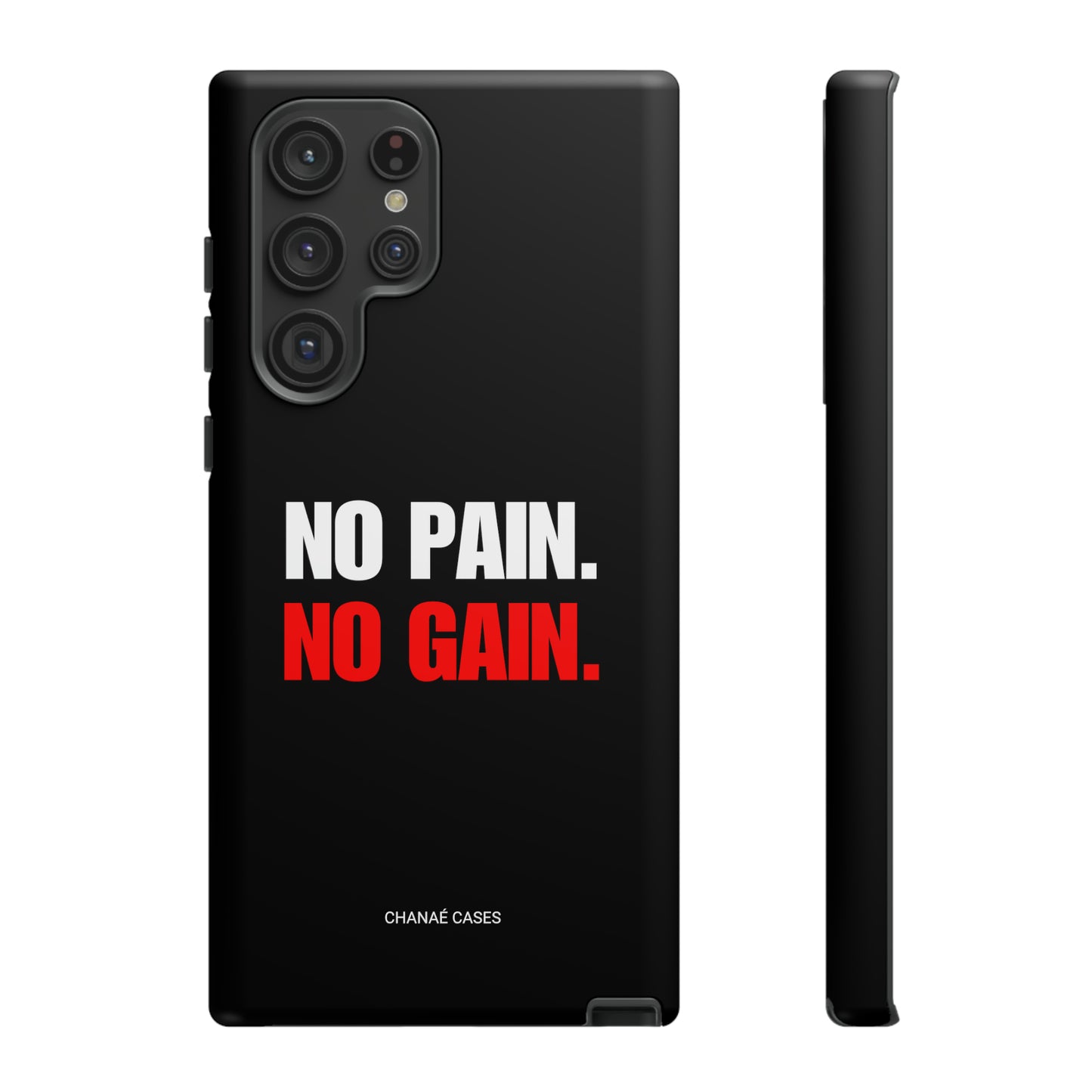 No Pain No Gain Samsung "Tough" Case (Black)