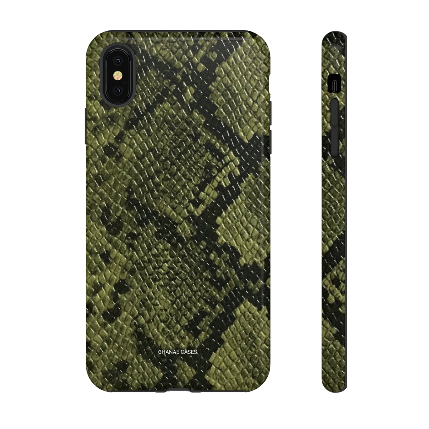 Snake Print iPhone "Tough" Case (Green)