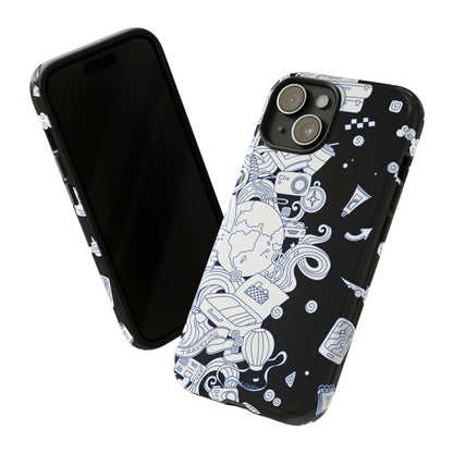 Travel Blues iPhone "Tough" Case (Black)