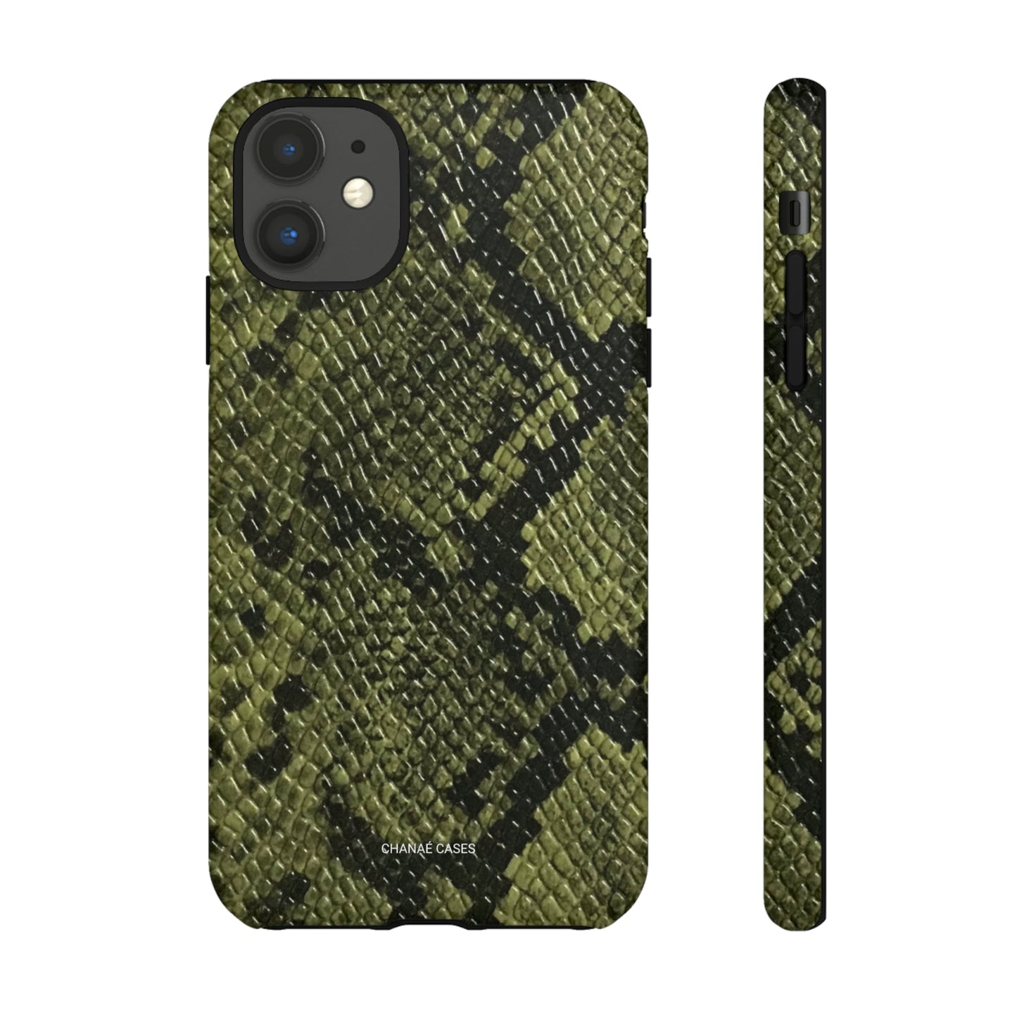 Snake Print iPhone "Tough" Case (Green)