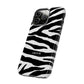 Zebra Print iPhone "Tough" Case (White/Black)