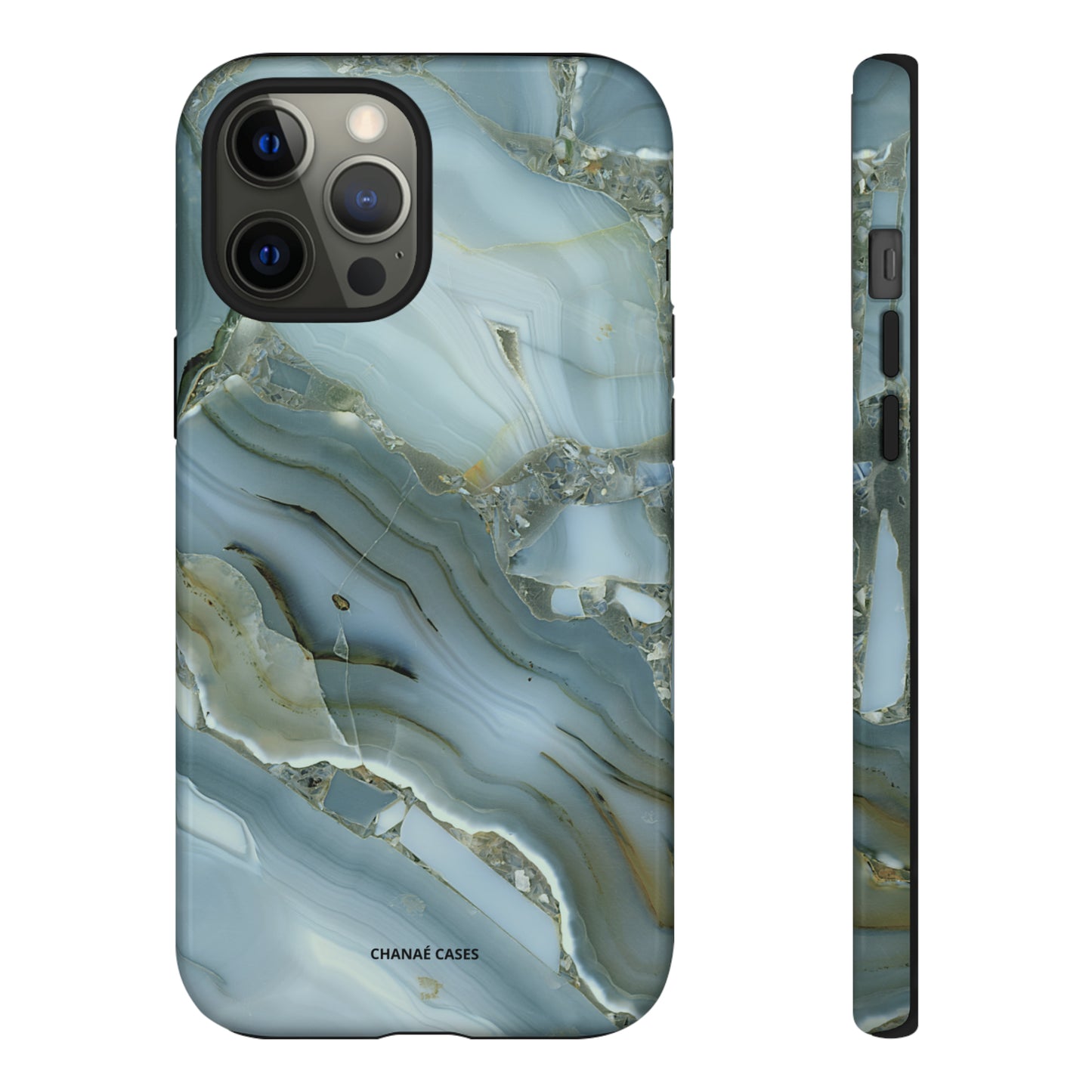 Yaru Marble iPhone "Tough" Case (Blue-Grey)