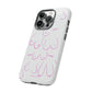 Breast Cancer Awareness iPhone "Tough" Case (White/Pink)