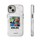 Customisable FurBaby Polaroid iPhone "Tough" Case (White Marble)