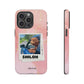 Customisable FurBaby Polaroid iPhone "Tough" Case (Pink Sparkle)