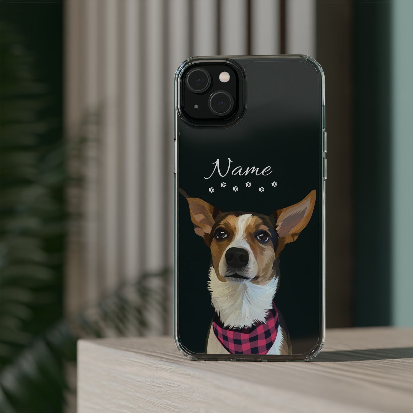 FurBaby (Digital Artwork) + Name Custom iPhone Clear Case