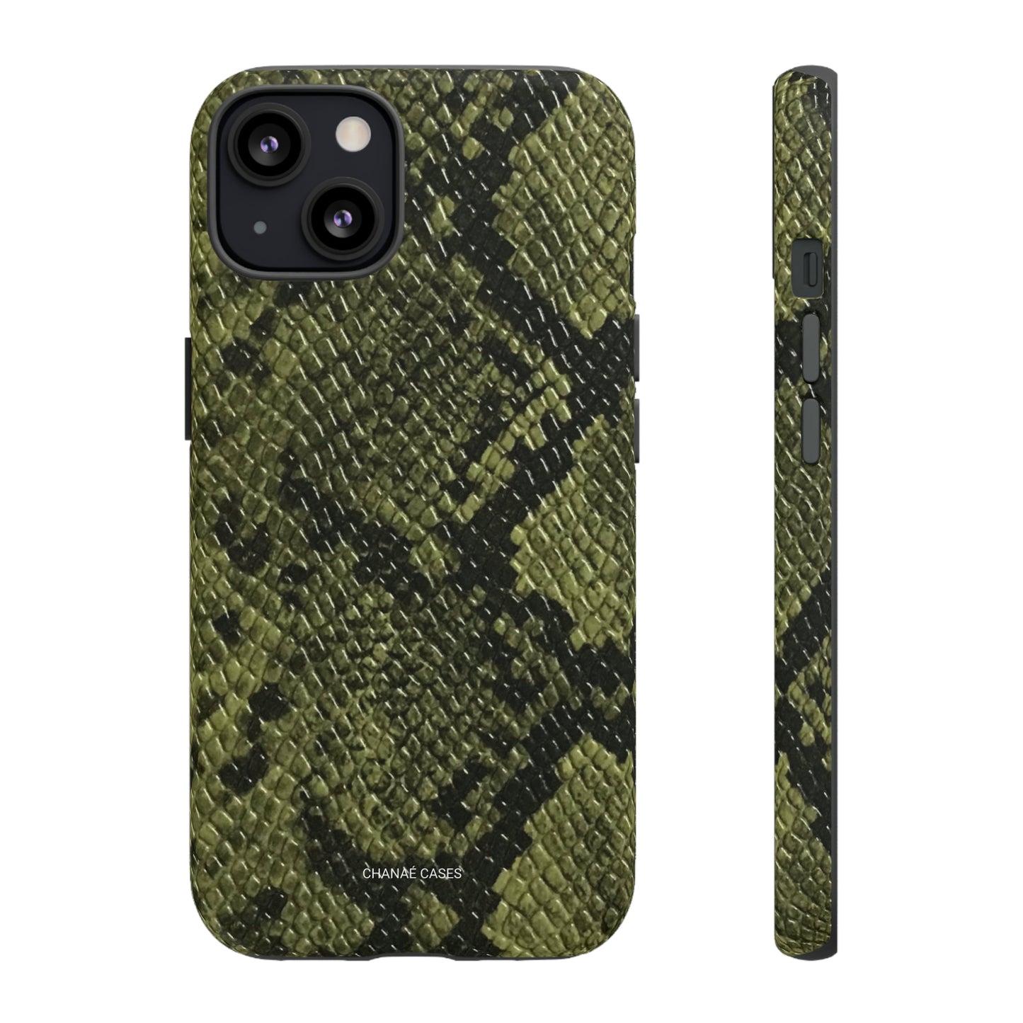 Snake Print iPhone "Tough" Case (Green)