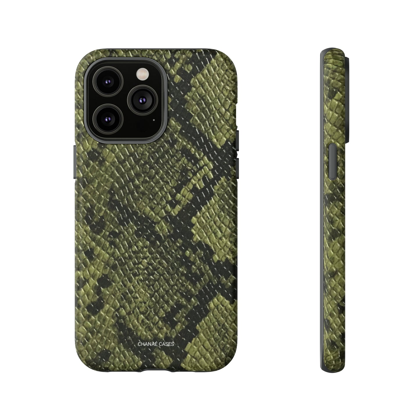 Snake Print iPhone "Tough" Case (Green)