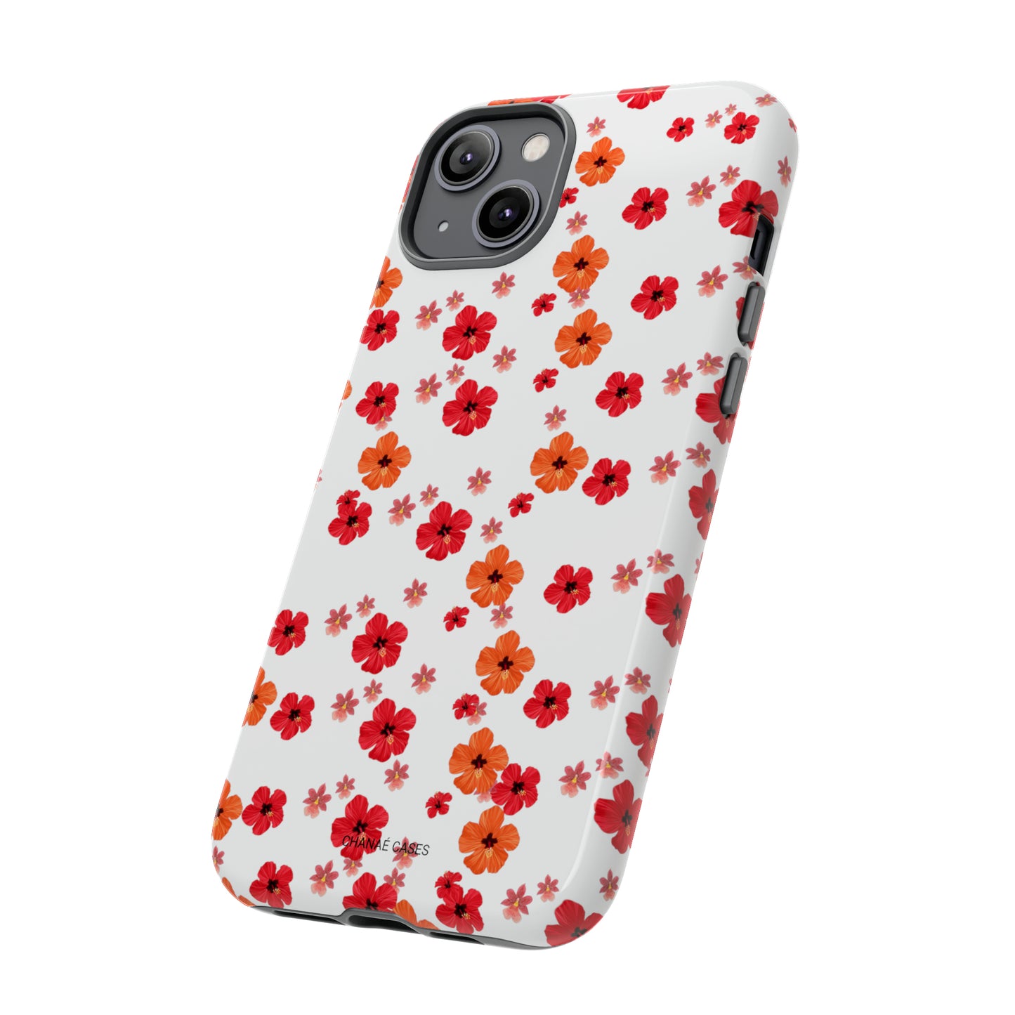 Raining Flowers iPhone "Tough" Case (White)