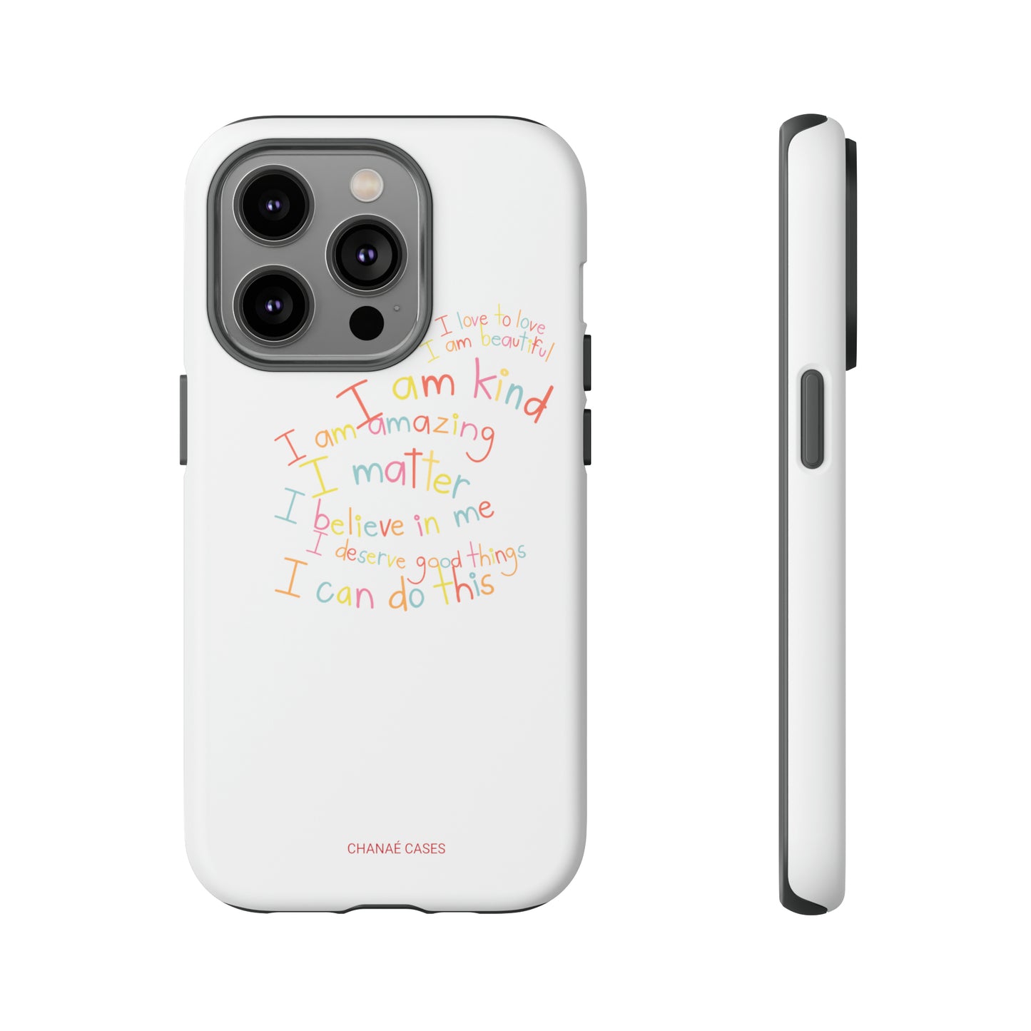 Positive Notes To You iPhone "Tough" Case (White)