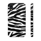 Zebra Print iPhone "Tough" Case (White/Black)