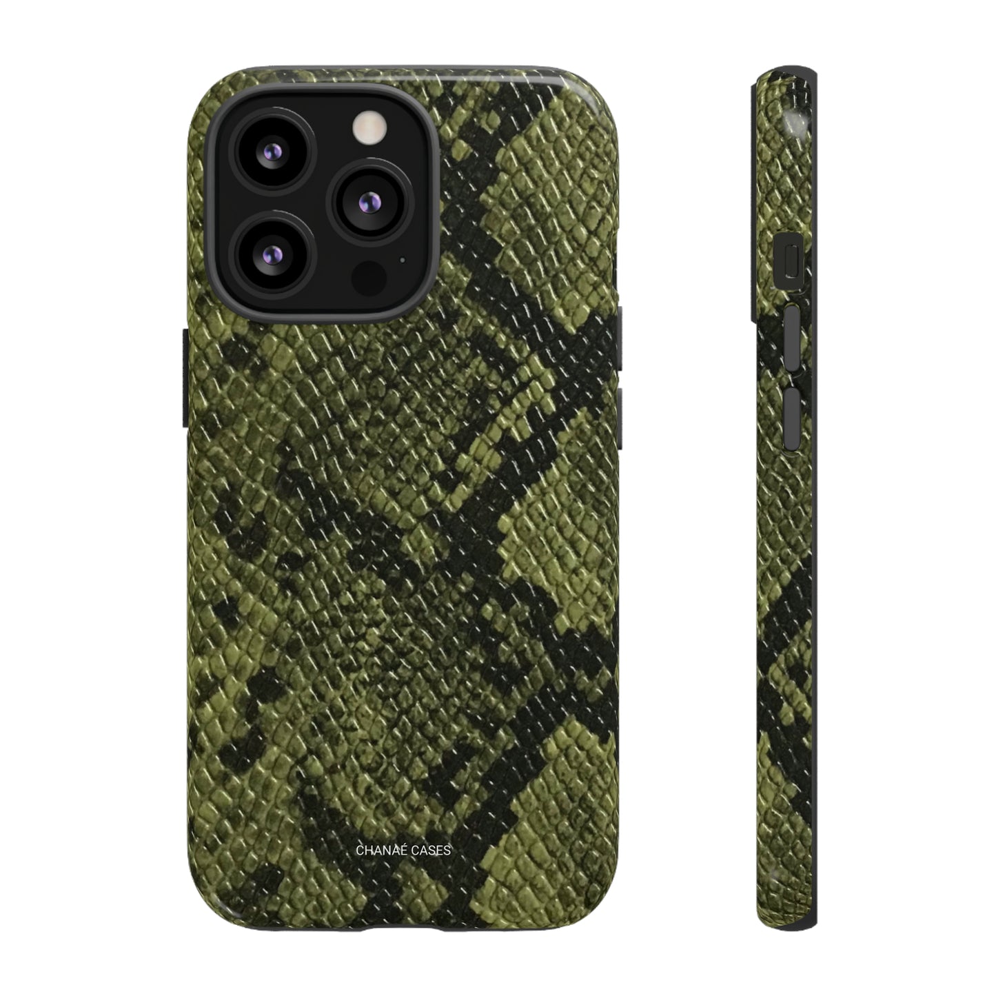 Snake Print iPhone "Tough" Case (Green)