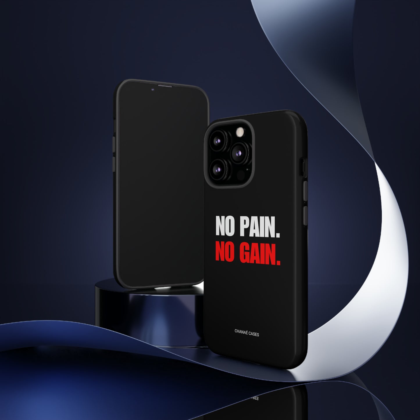 No Pain No Gain iPhone "Tough" Case (Black)