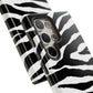 Zebra Print iPhone "Tough" Case (White/Black)