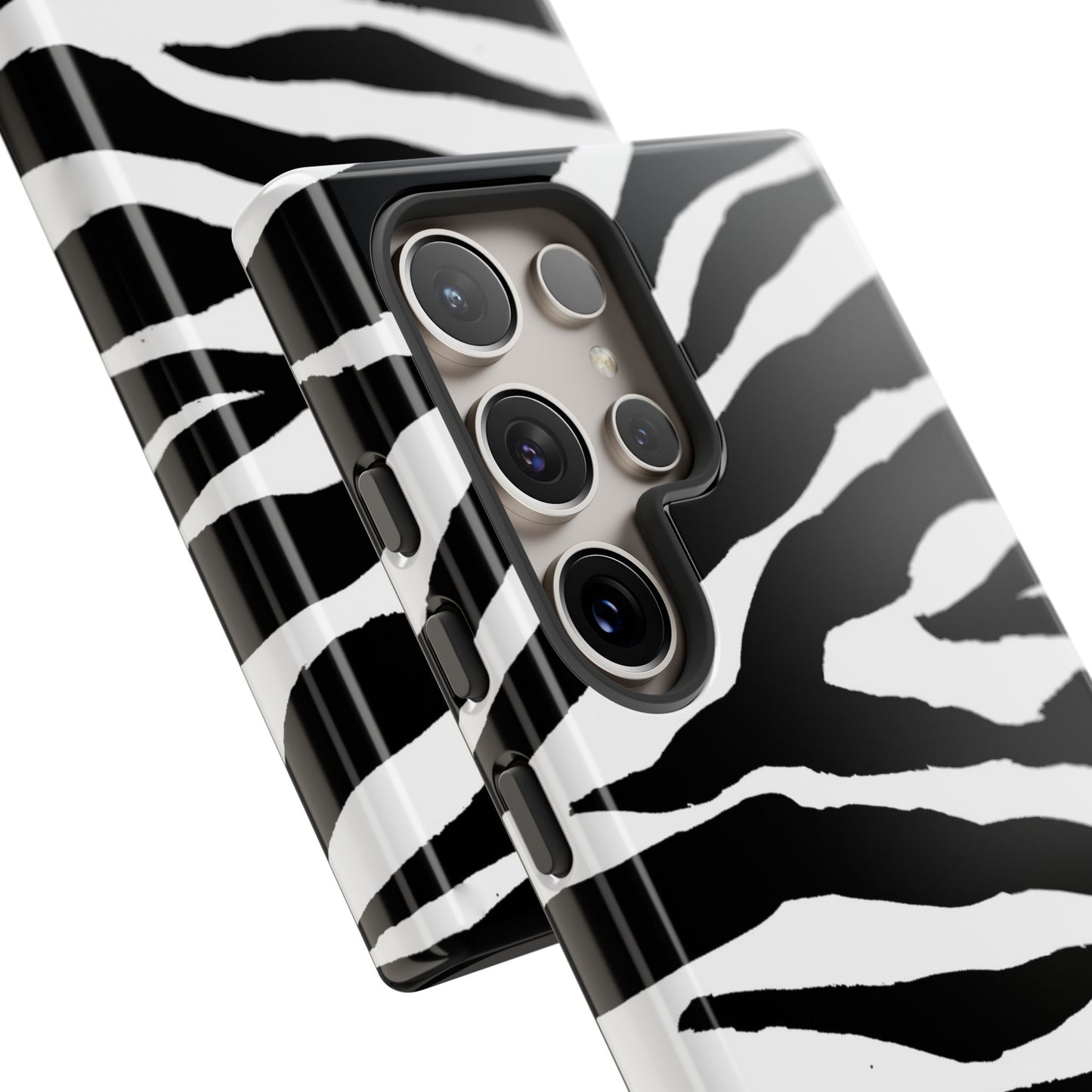 Zebra Print iPhone "Tough" Case (White/Black)