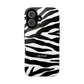 Zebra Print iPhone "Tough" Case (White/Black)