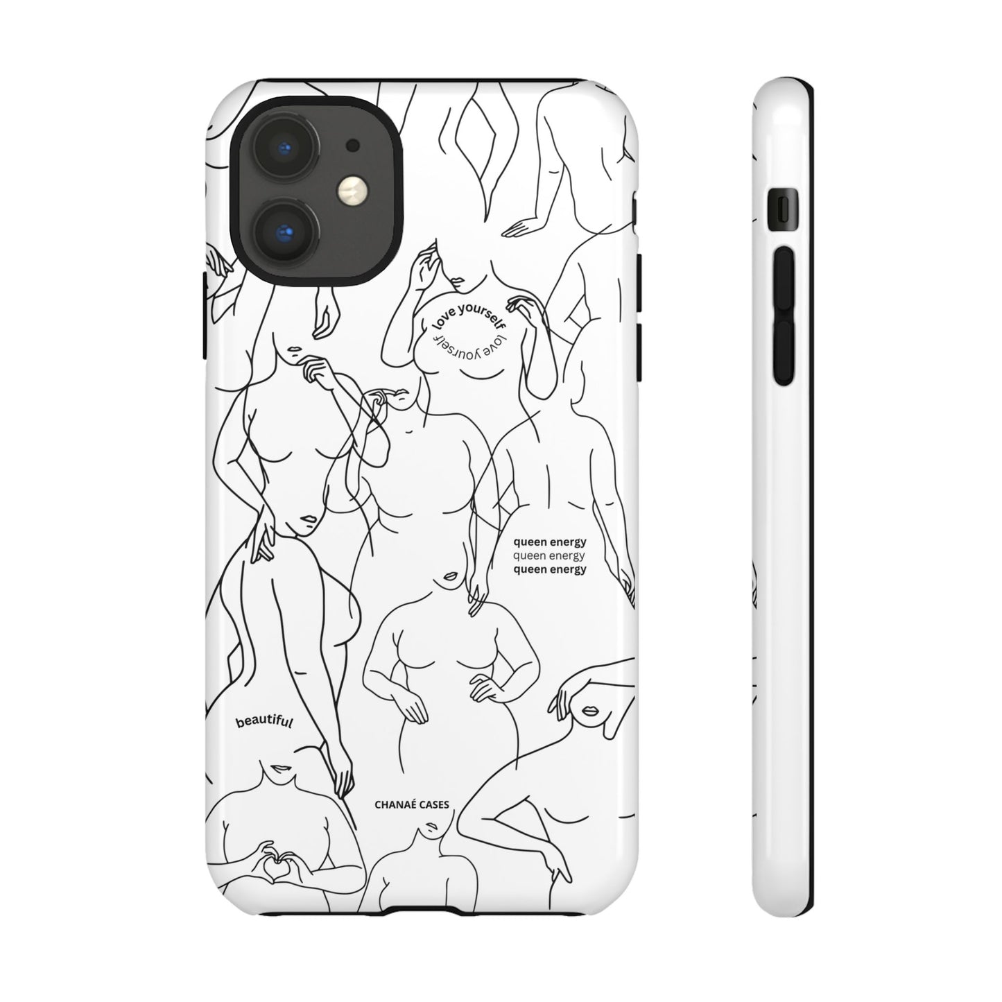 Love Your Body iPhone "Tough" Case (White)