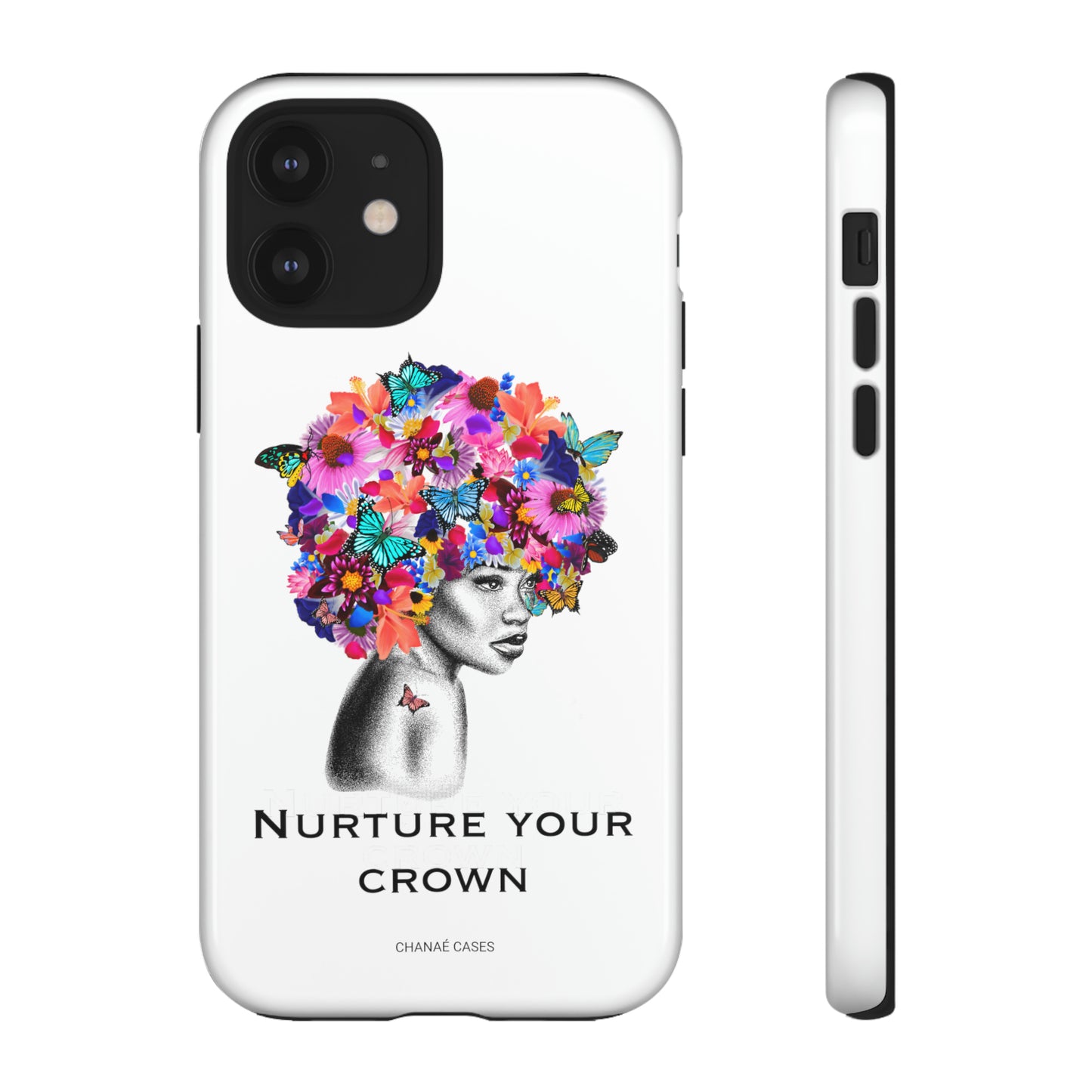 Nurture Your Crown iPhone "Tough" Case (White)