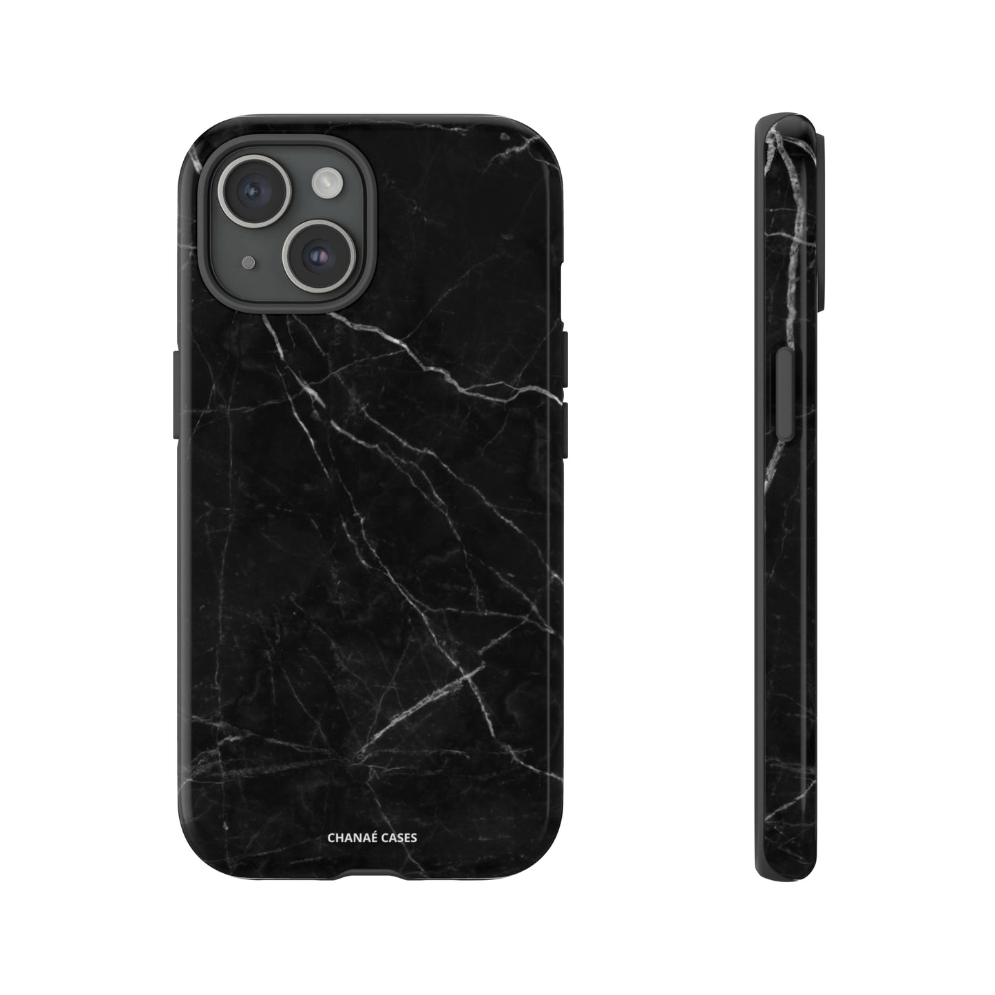 Titan Marble iPhone "Tough" Case (Black)