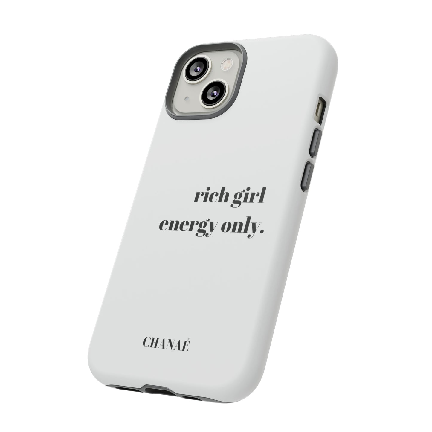 Rich Girl Energy Only iPhone "Tough" Case (White)