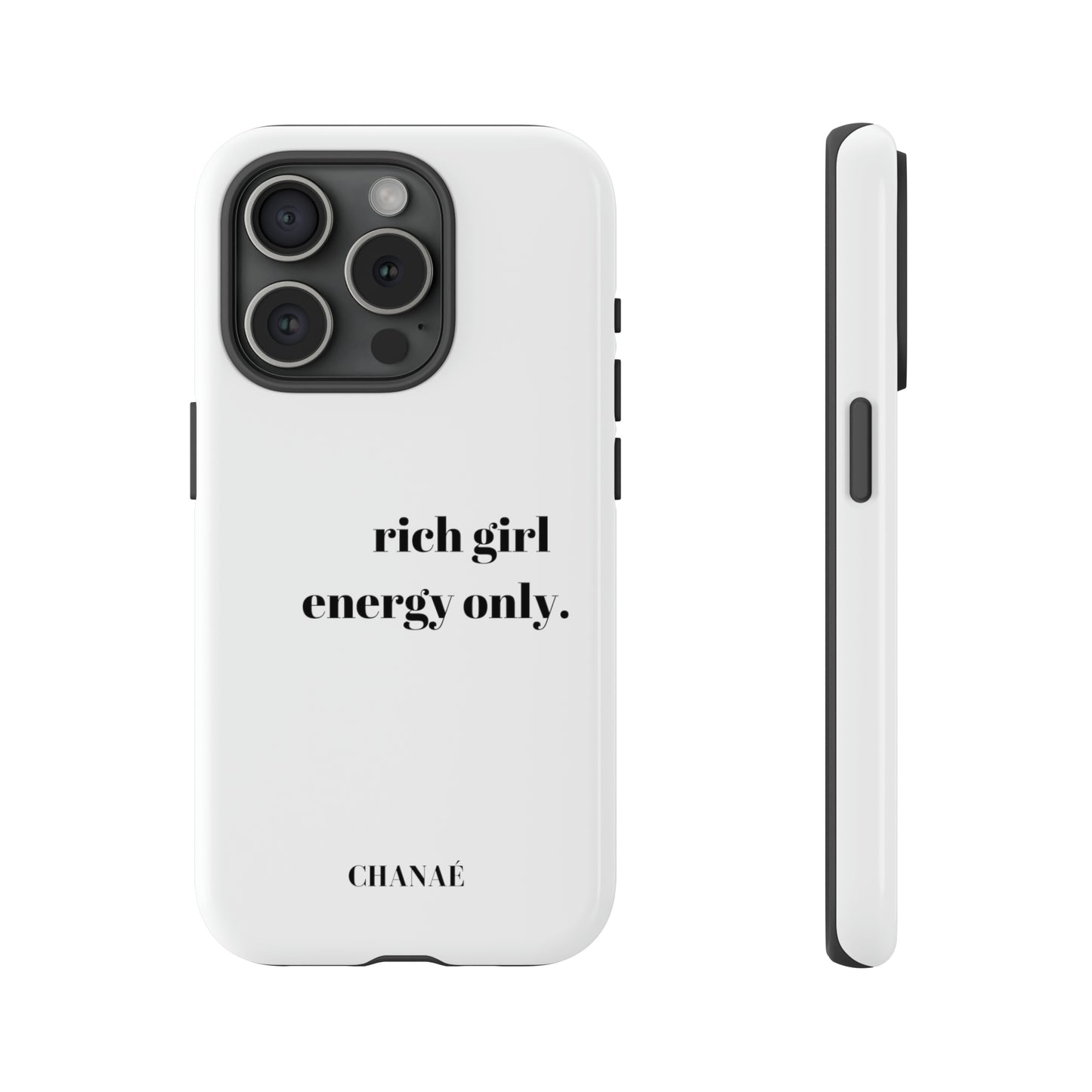 Rich Girl Energy Only iPhone "Tough" Case (White)