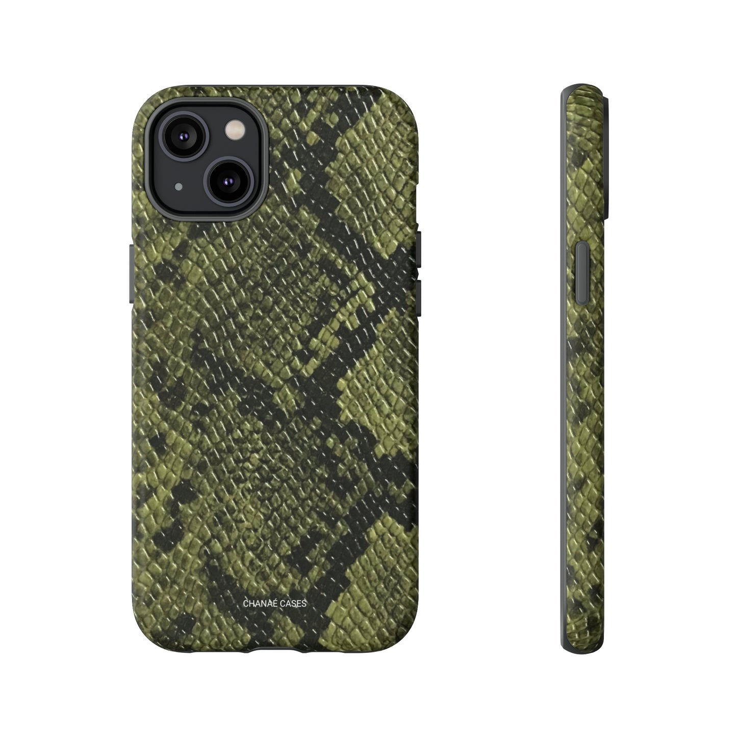 Snake Print iPhone "Tough" Case (Green)