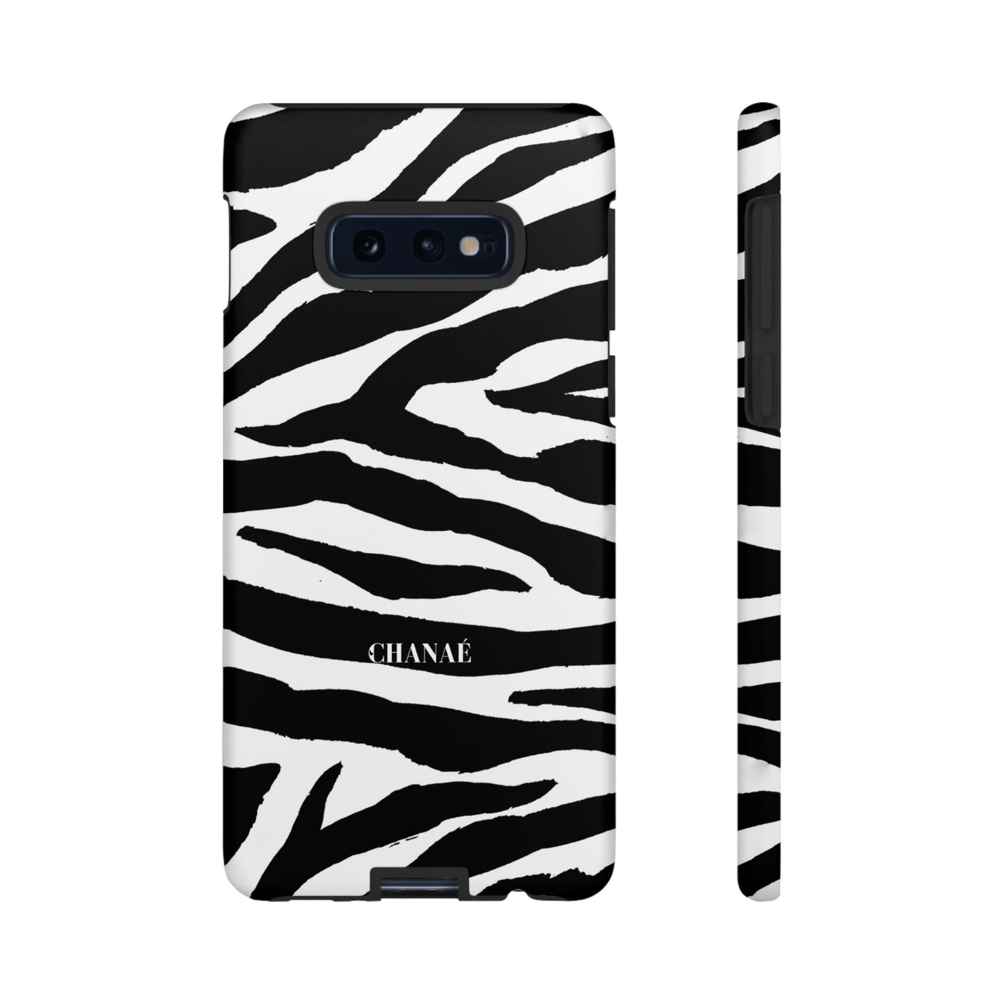 Zebra Print iPhone "Tough" Case (White/Black)