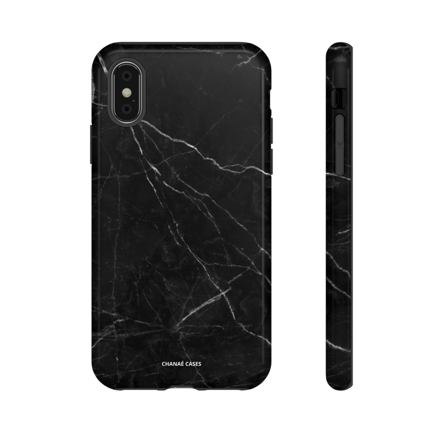 Titan Marble iPhone "Tough" Case (Black)