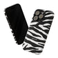 Zebra Print iPhone "Tough" Case (White/Black)