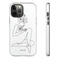 Caria Line Art iPhone "Tough" Case (White)