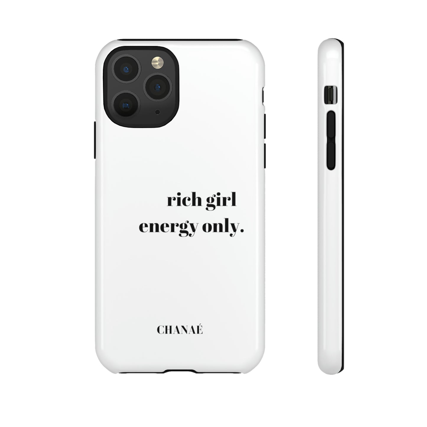 Rich Girl Energy Only iPhone "Tough" Case (White)