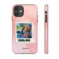 Customisable FurBaby Polaroid iPhone "Tough" Case (Pink Sparkle)