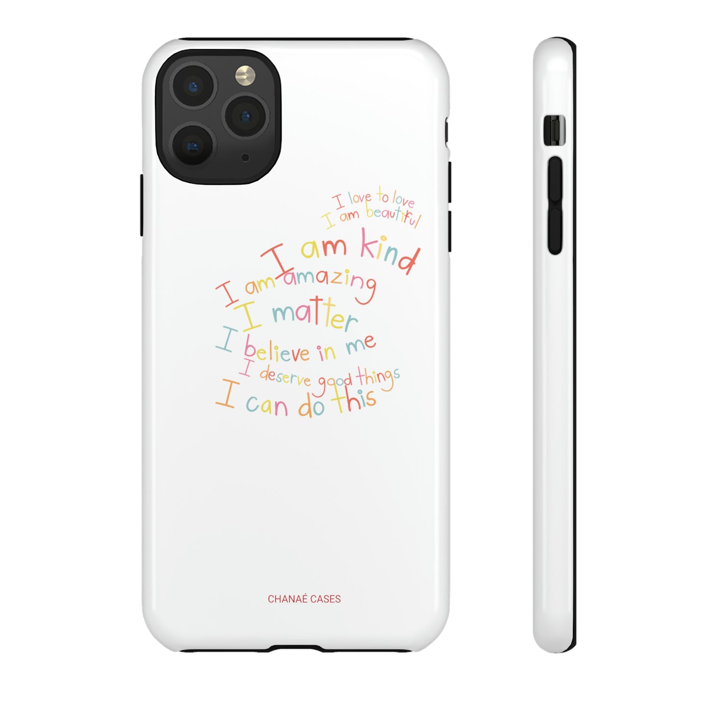 Positive Notes To You iPhone "Tough" Case (White)