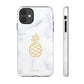Pineapple Marble iPhone "Tough" Case (White)