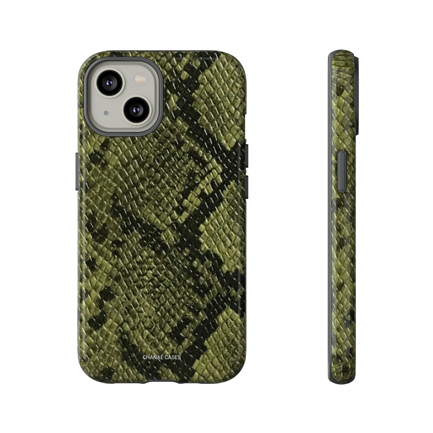 Snake Print iPhone "Tough" Case (Green)