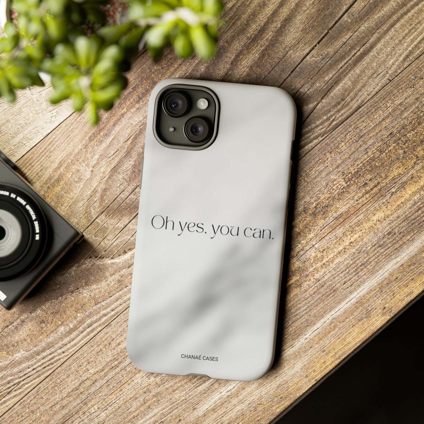 Yes You Can! Marble iPhone "Tough" Case (Grey)