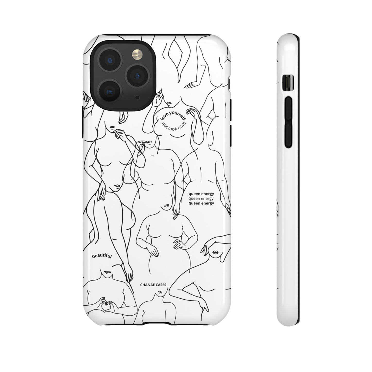 Love Your Body iPhone "Tough" Case (White)