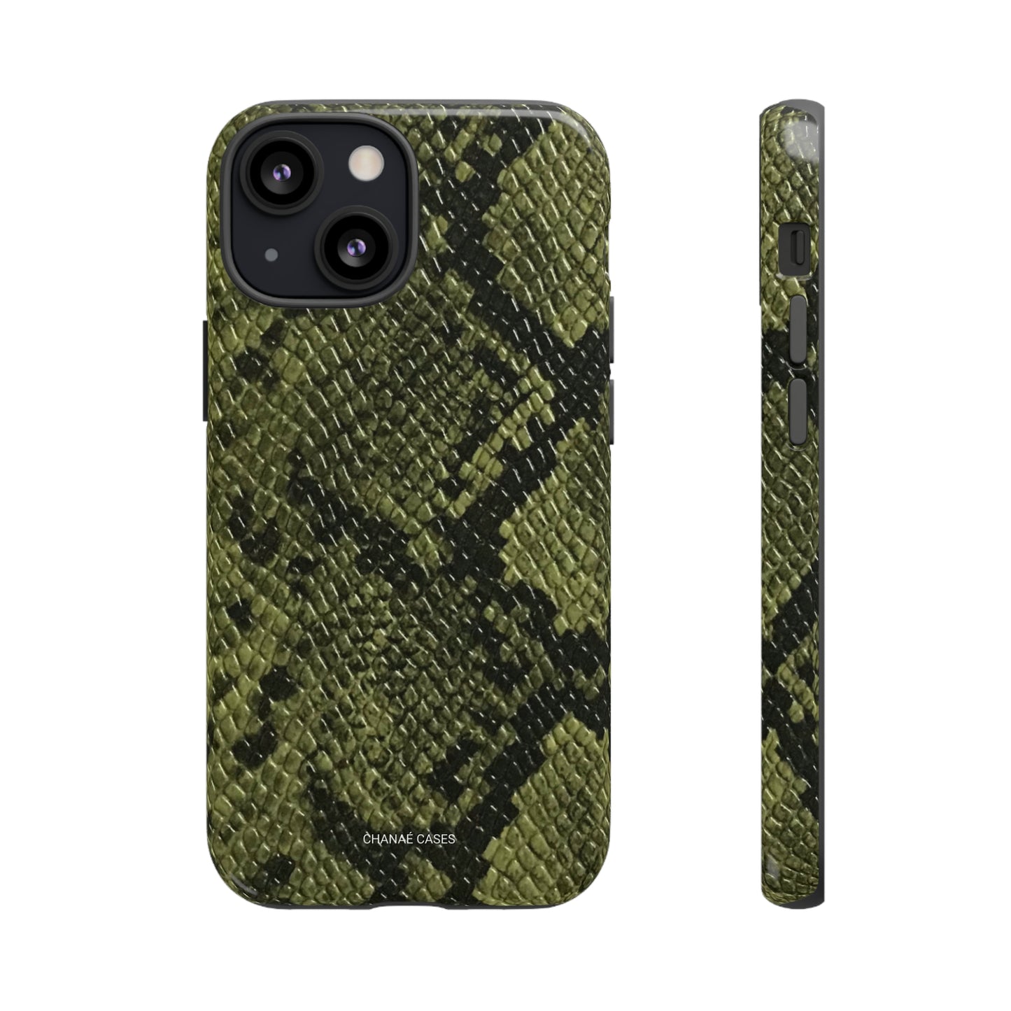 Snake Print iPhone "Tough" Case (Green)