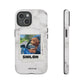 Customisable FurBaby Polaroid iPhone "Tough" Case (White Marble)