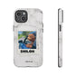 Customisable FurBaby Polaroid iPhone "Tough" Case (White Marble)